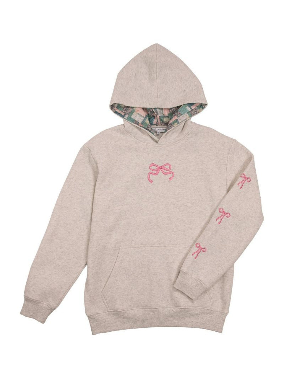 SS WOMENS HOODIE PINK BOW