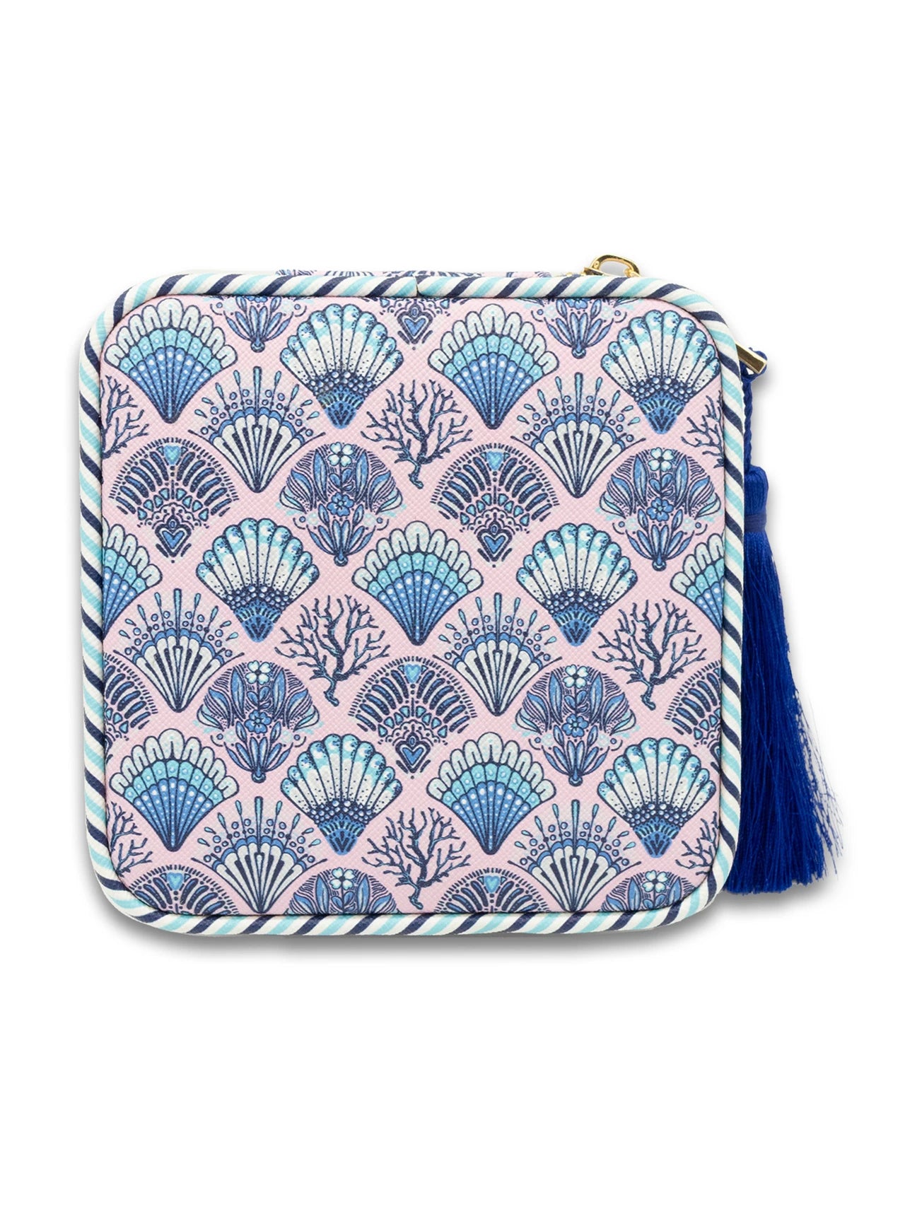 SS QUILTED CASE SCALLOPED SEASHELLS