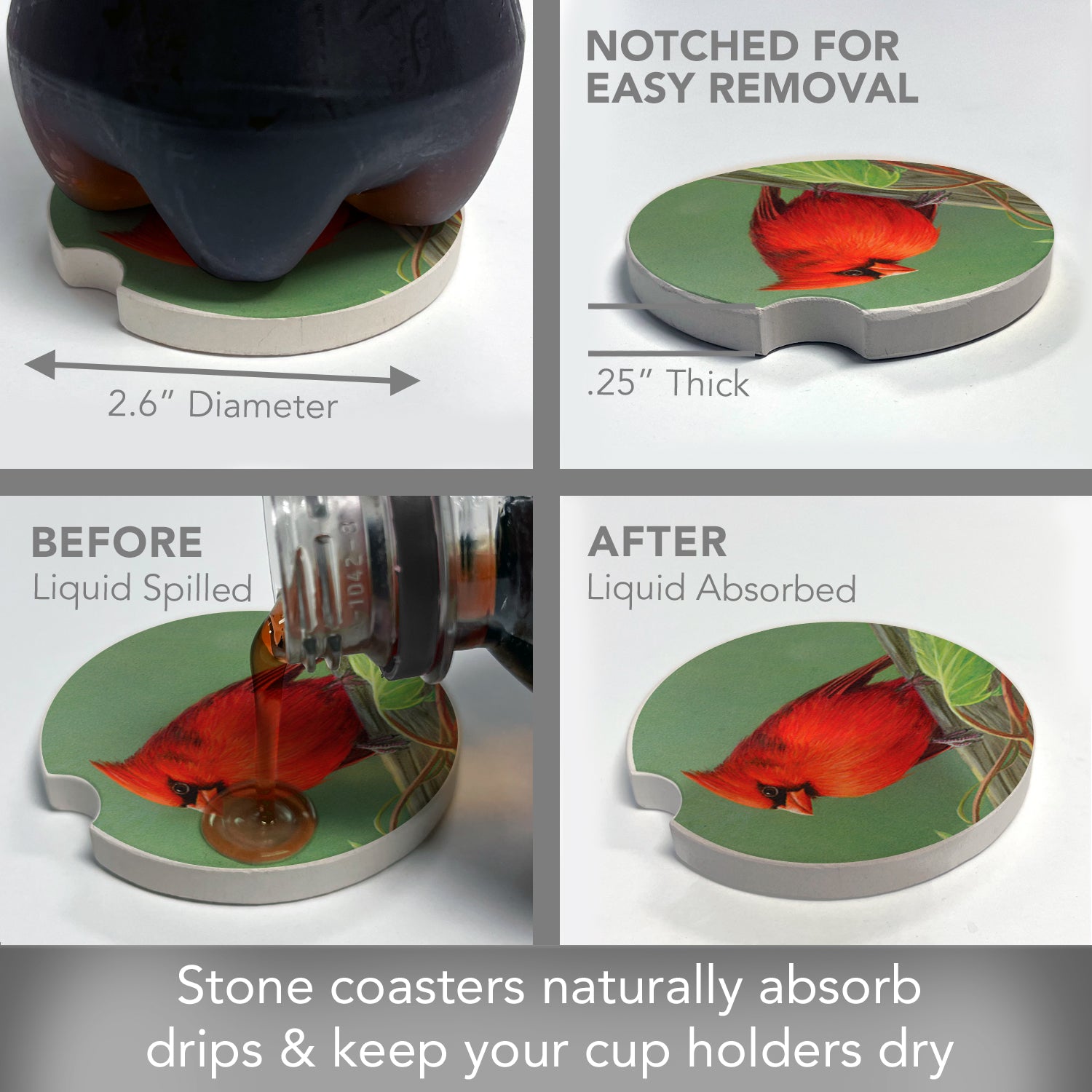 THIRSTYSTONE RAILBIRDS CAR COASTER