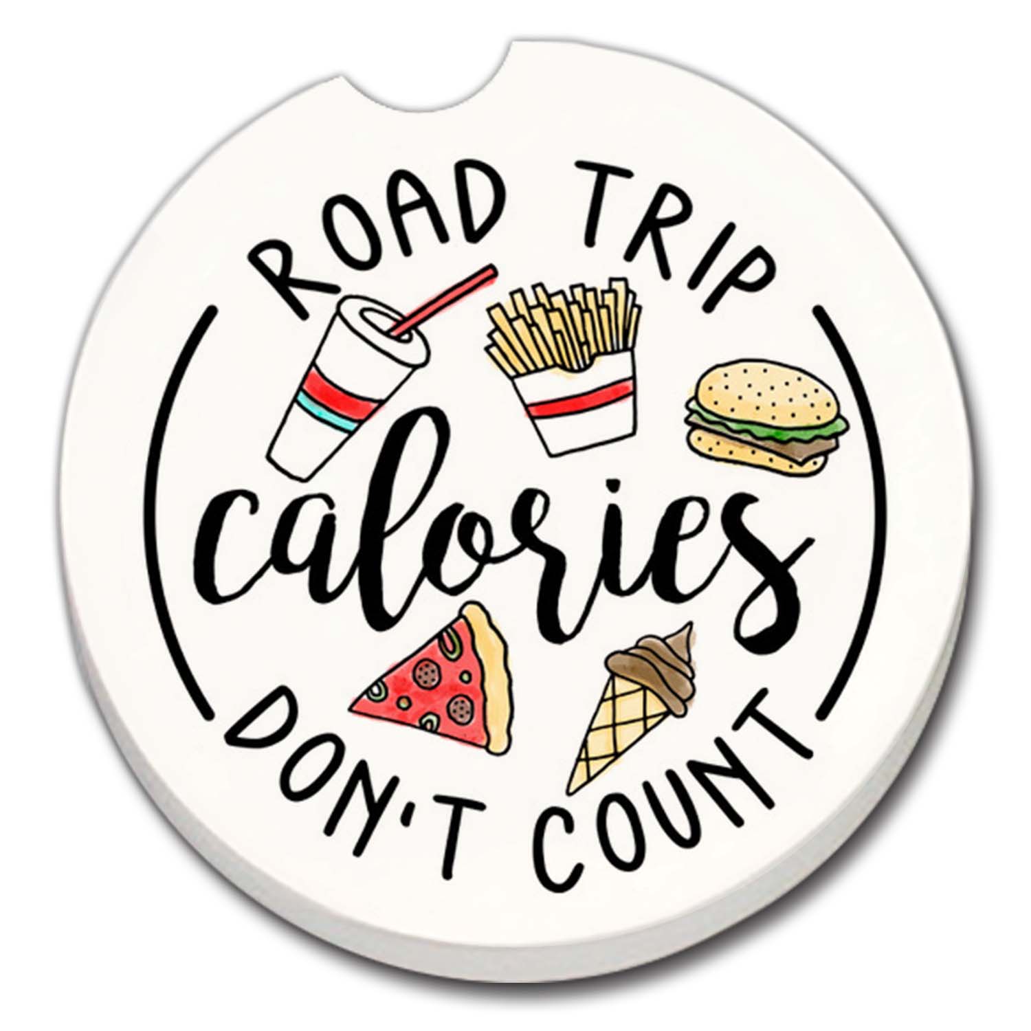 THIRSTYSTONE ROAD TRIP CALORIES CAR COASTER