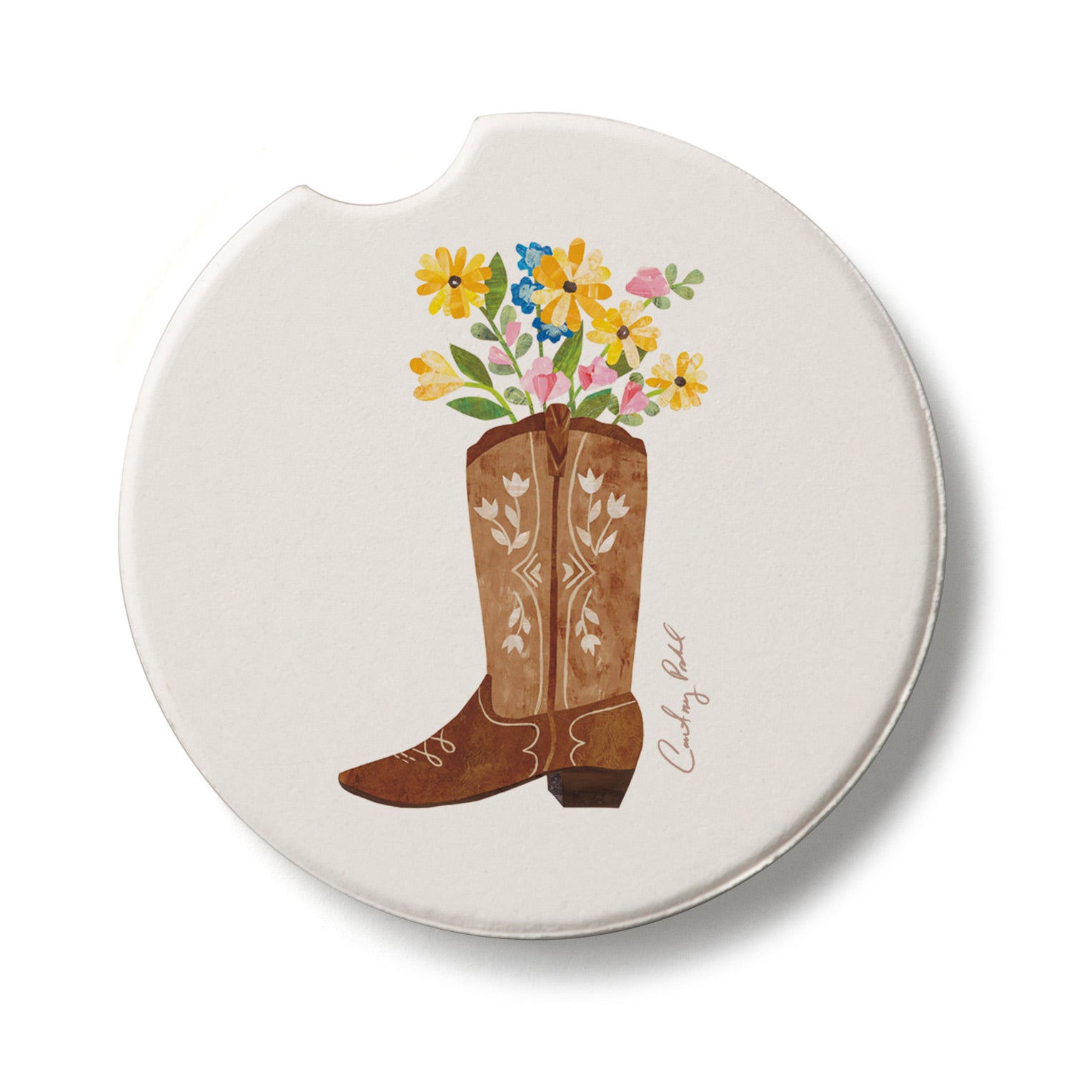 THIRSTYSTONE WESTERN COWGIRL CAR COASTER