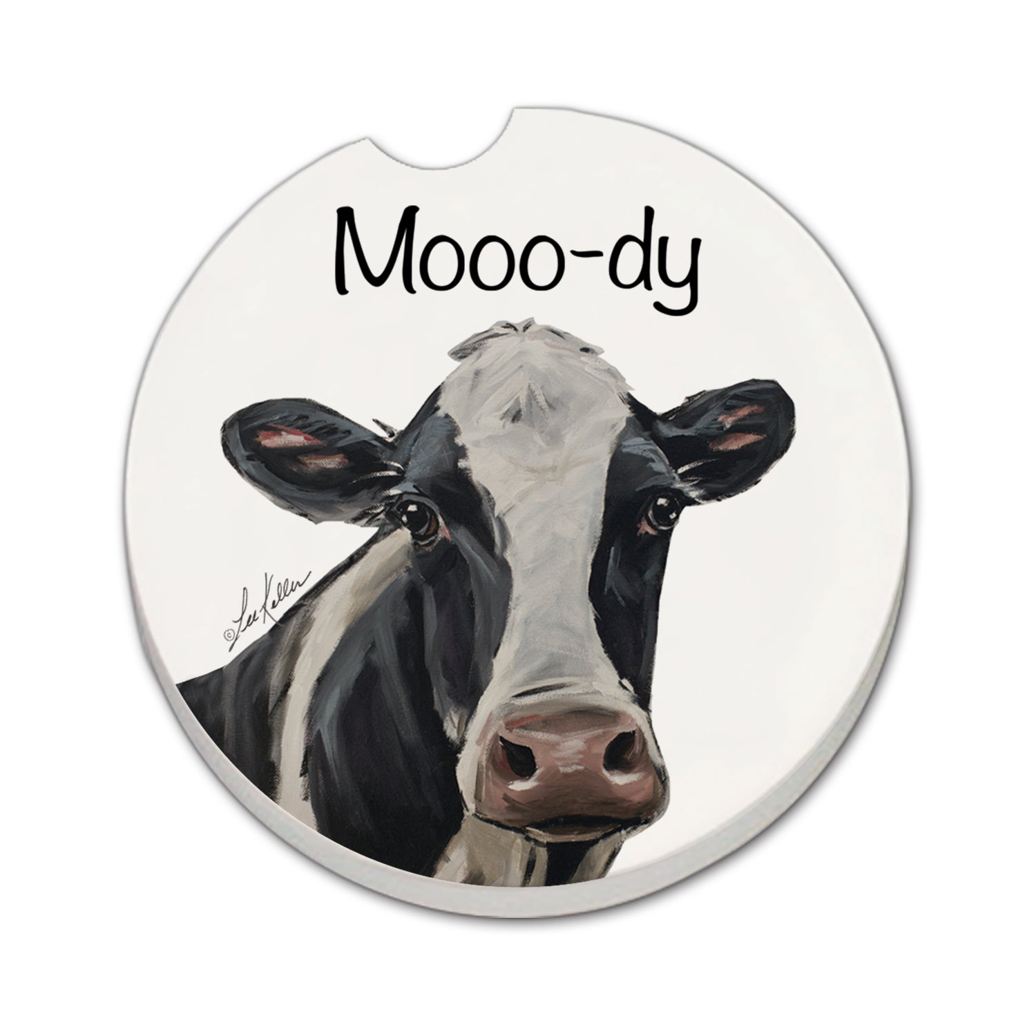 THIRSTYSTONE MOOO-DY CAR COASTER