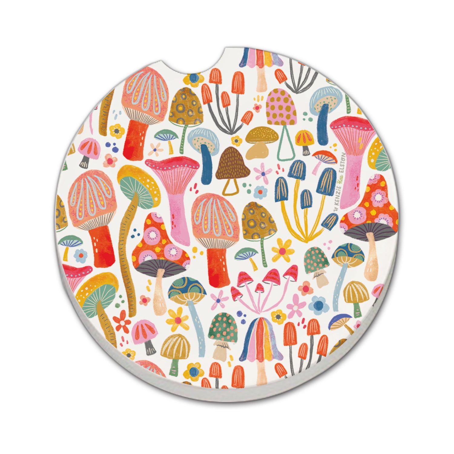 THIRSTYSTONE RETRO SHROOMS CAR COASTER