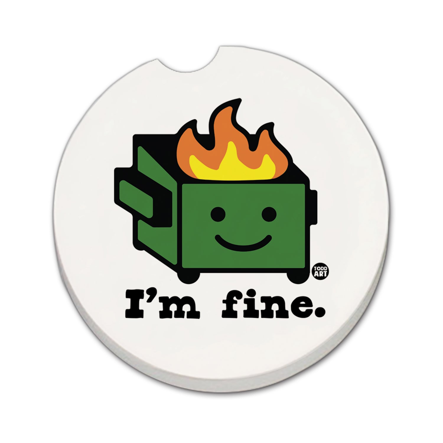 THIRSTYSTONE I'M FINE CAR COASTER