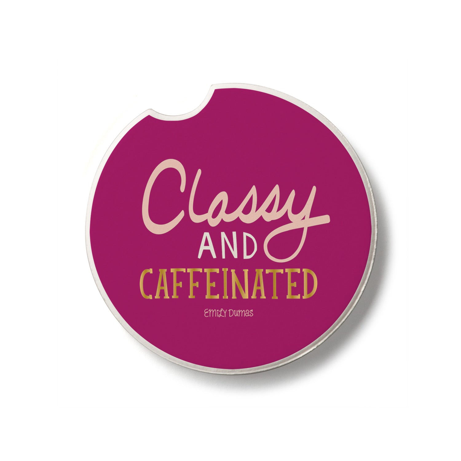 THIRSTYSTONE CLASSY & CAFFENIATED CAR COASTER
