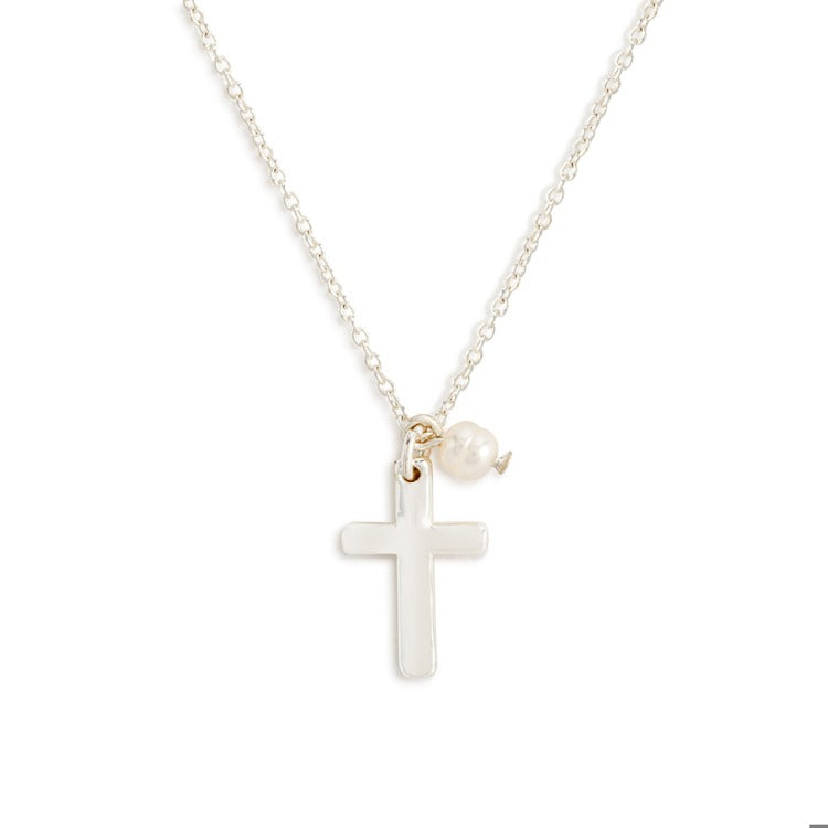 Danity Cross Necklace - Silver