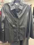 A LA CARTE FAUX LEATHER JACKET - SIZE:LARGE