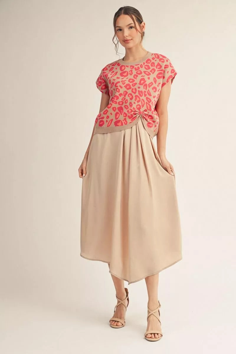 CHAMPAGNE PLEAT DRESS