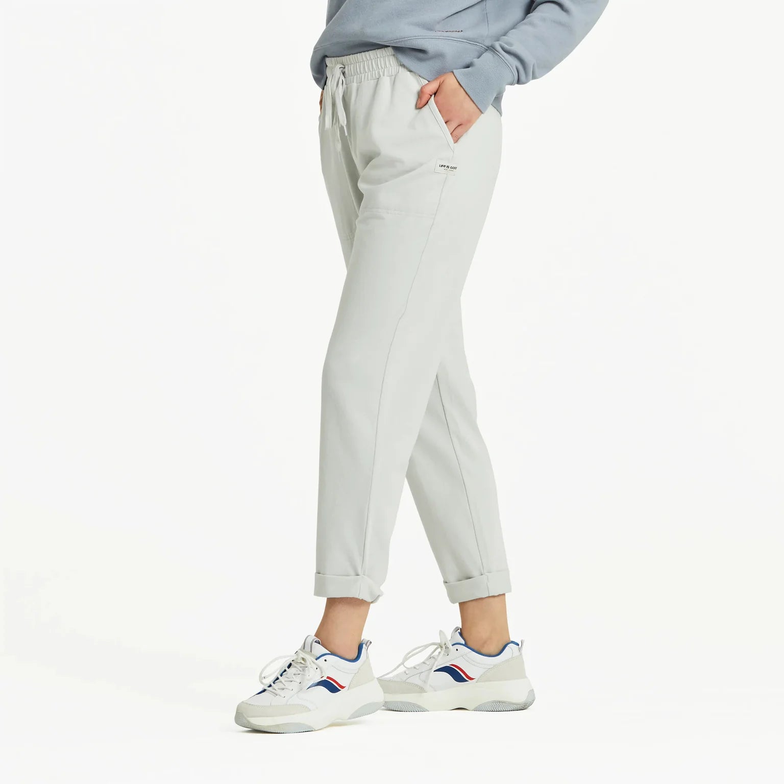 LIFE IS GOOD FLEX PANT FOG GRAY - SIZE:X SMALL