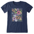 WOMEN'S T-SHIRT "BEAUTIFUL ENERGY" DARKEST BLUE