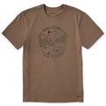MEN'S T-SHIRT "GET AWAY FROM IT ALL" MUSHROOM BROWN
