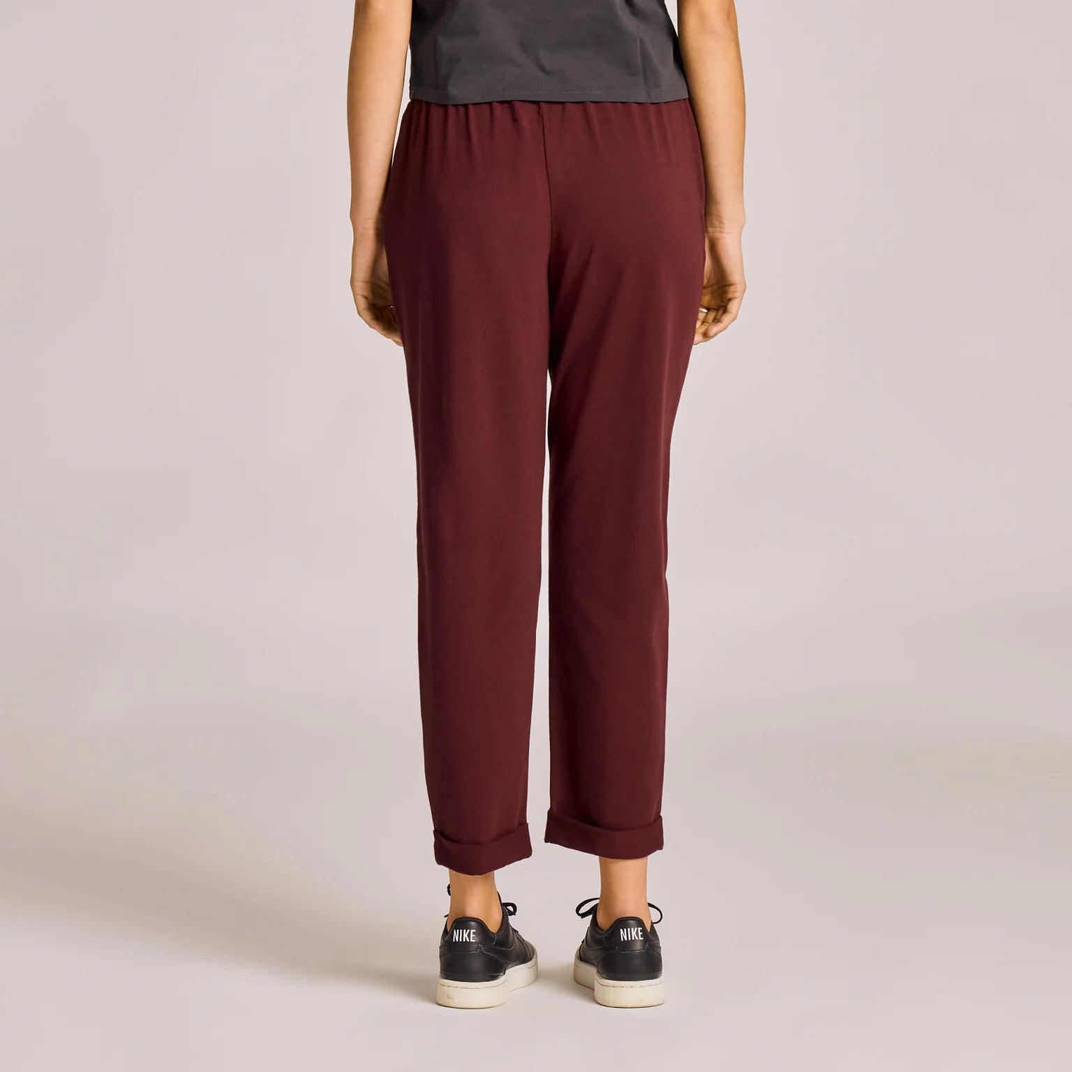 WOMEN'S SOLID CRUSHER-FLEX PANT - DEEP BURGUNDY