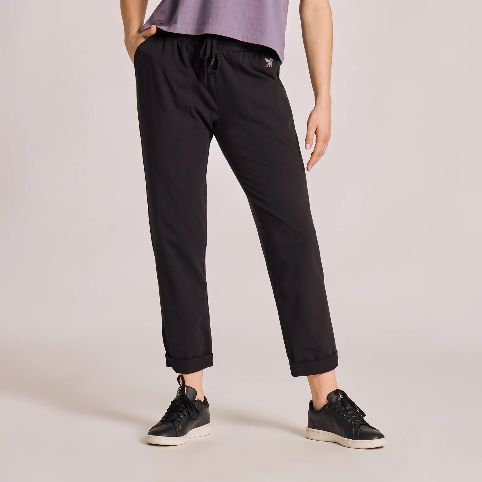 WOMEN'S SOLID CRUSHER-FLEX PANT - TRUE BLACK