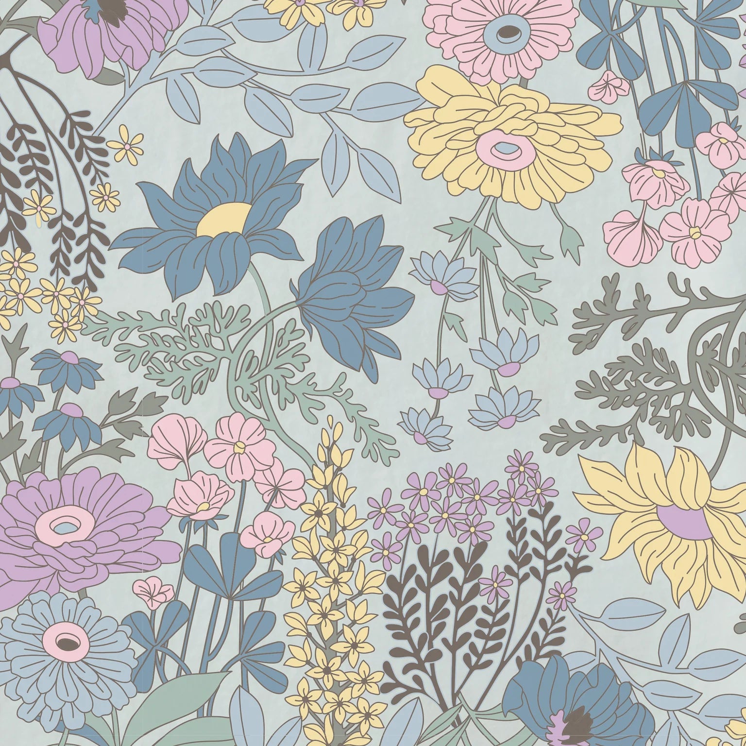 WOMEN'S BOTANICAL GARDEN PATTERN SHORT SLEEVE