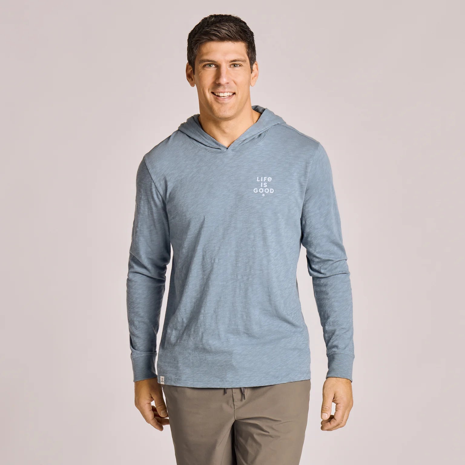 MEN'S MINIMAL ROUND SUNSET HOODED LONG SLEEVE