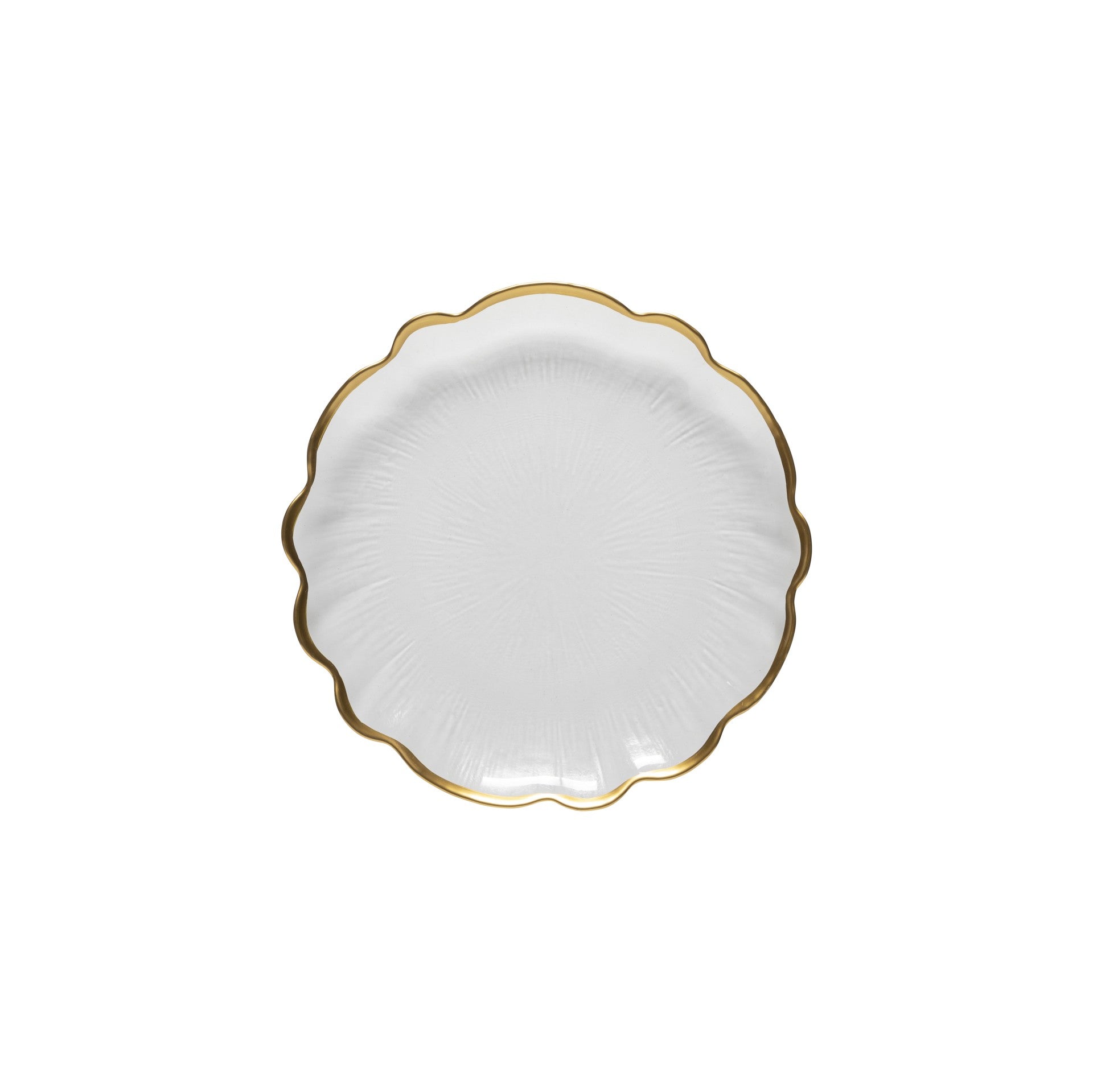 GLASS RIMMED SALAD PLATE FRANCESCA GOLD