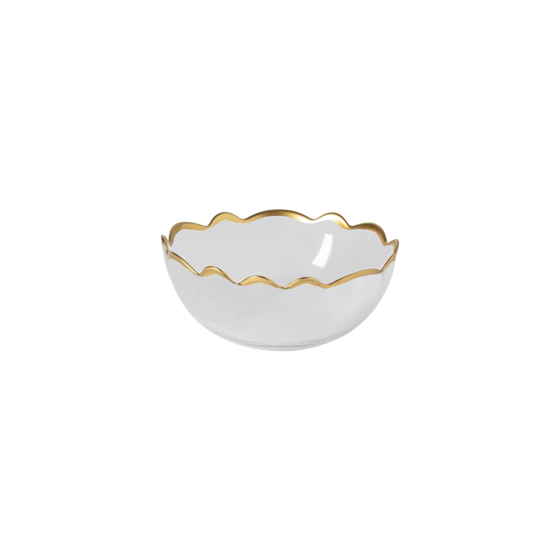 GLASS RIMMED SOUP/CEREAL BOWL FRANCESCA GOLD