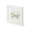 White & Gold Butterfly Wall Art - 10"
