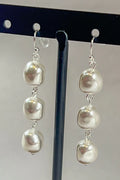Josie Pearl Earrings Silver