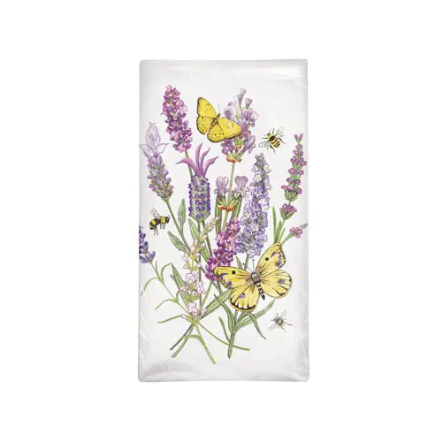 Lavender Butterfly Bagged Towel