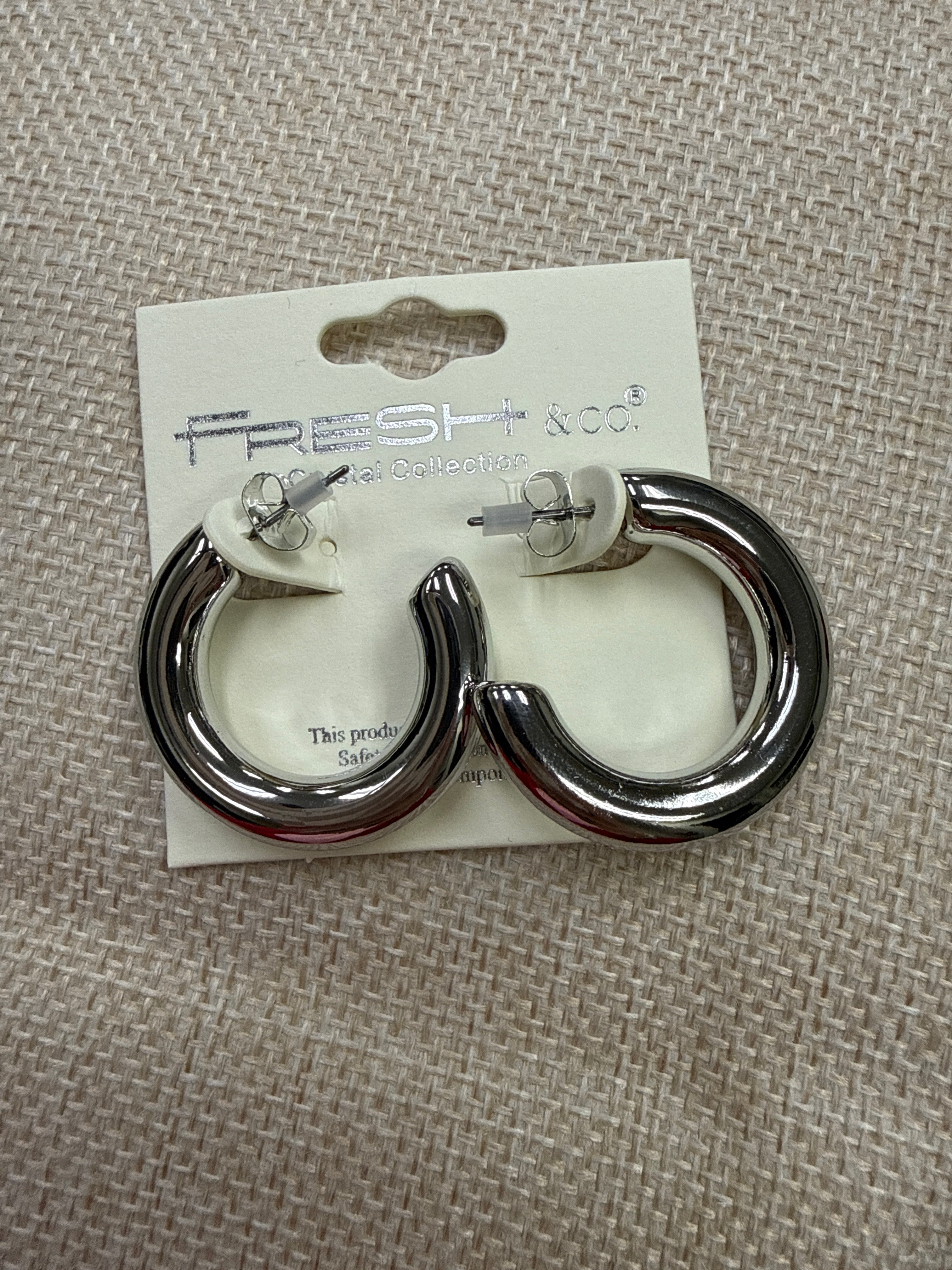 TUBE SILVER HOOPS