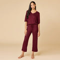 DREAM JERSEY V-NECK SET - CHERRY COLA