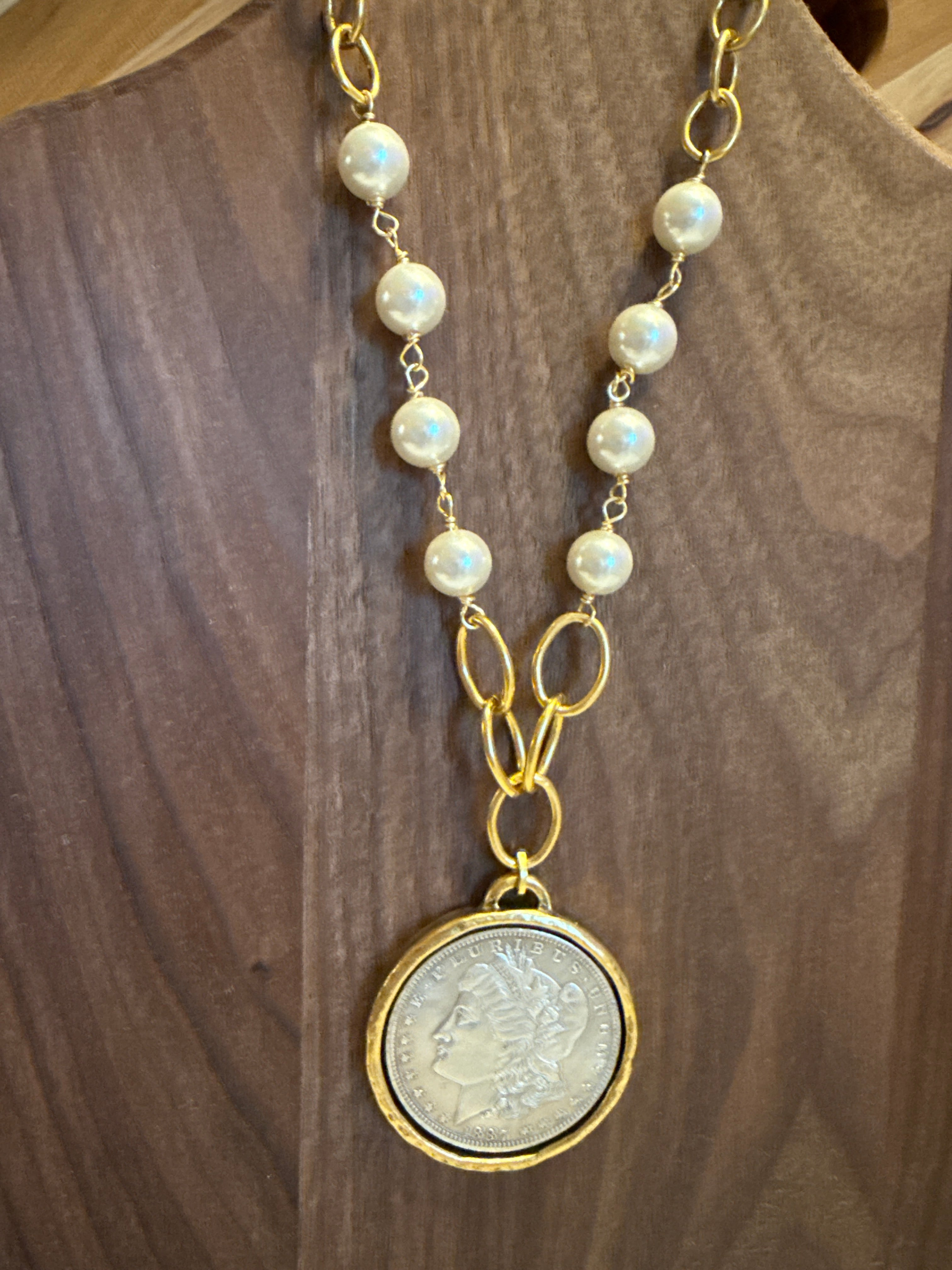 MARY COIN LG NECKLACE