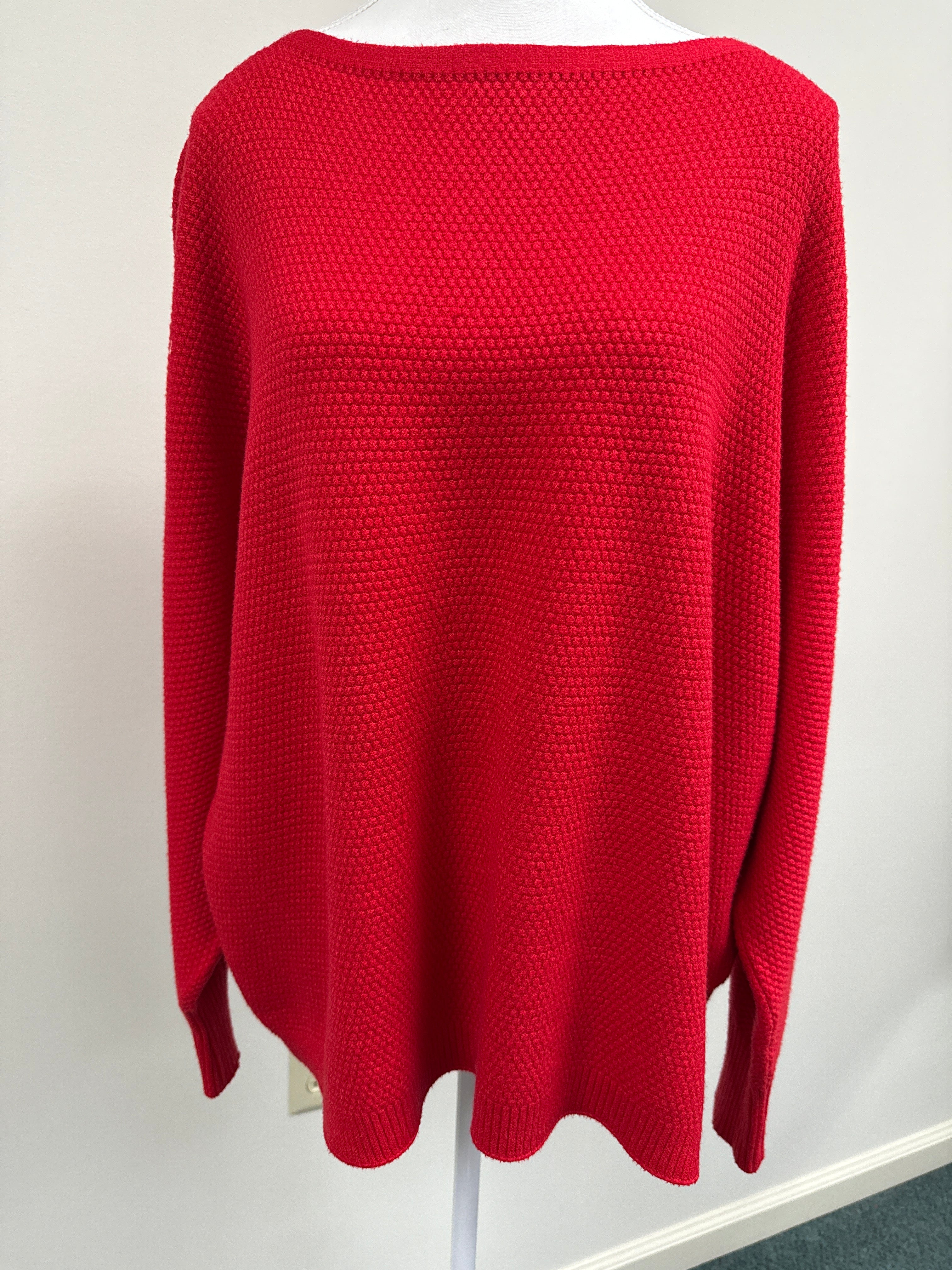 RED SWEATER PULLOVER
