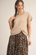 CHAMPAGNE PLEAT SWEATER