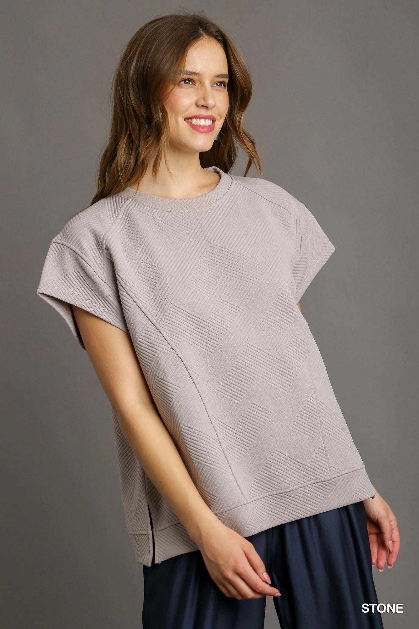 Criss Cross Jacquard Top