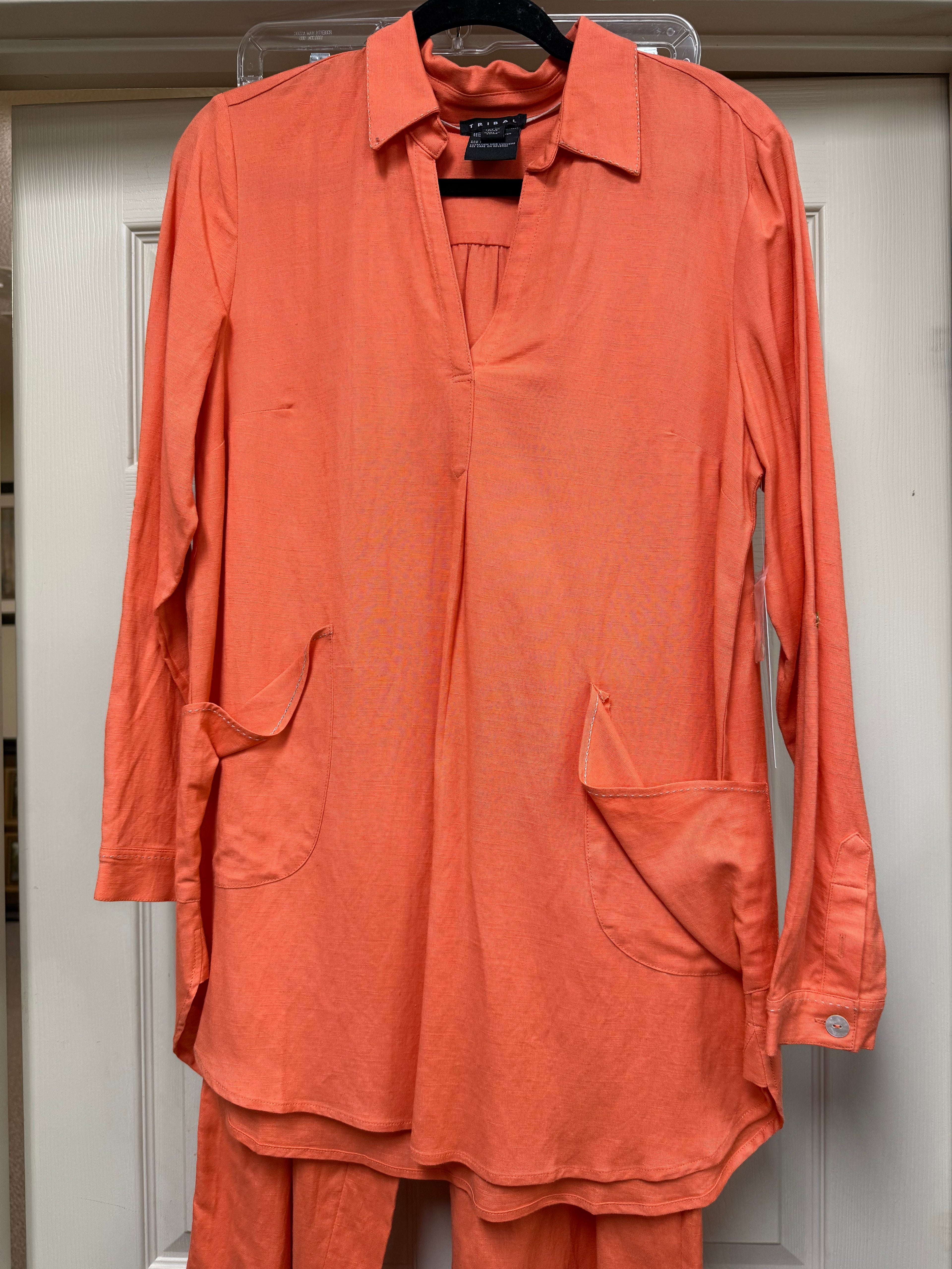 TRIBAL ROLLED UP LONG SLEEVE TUNIC