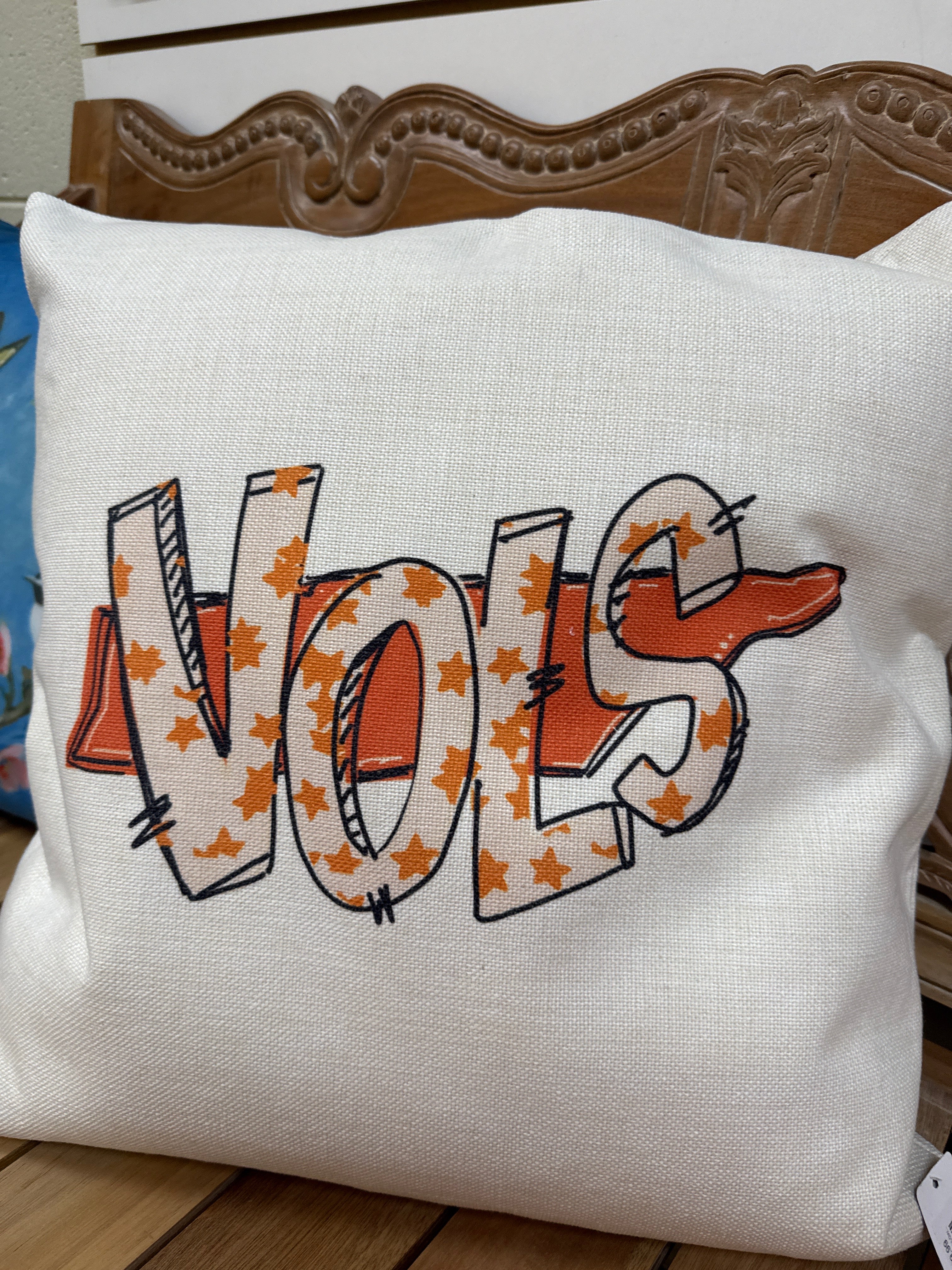 SQUARE PILLOW  UNIVERSITY OF TN VOLS STATE