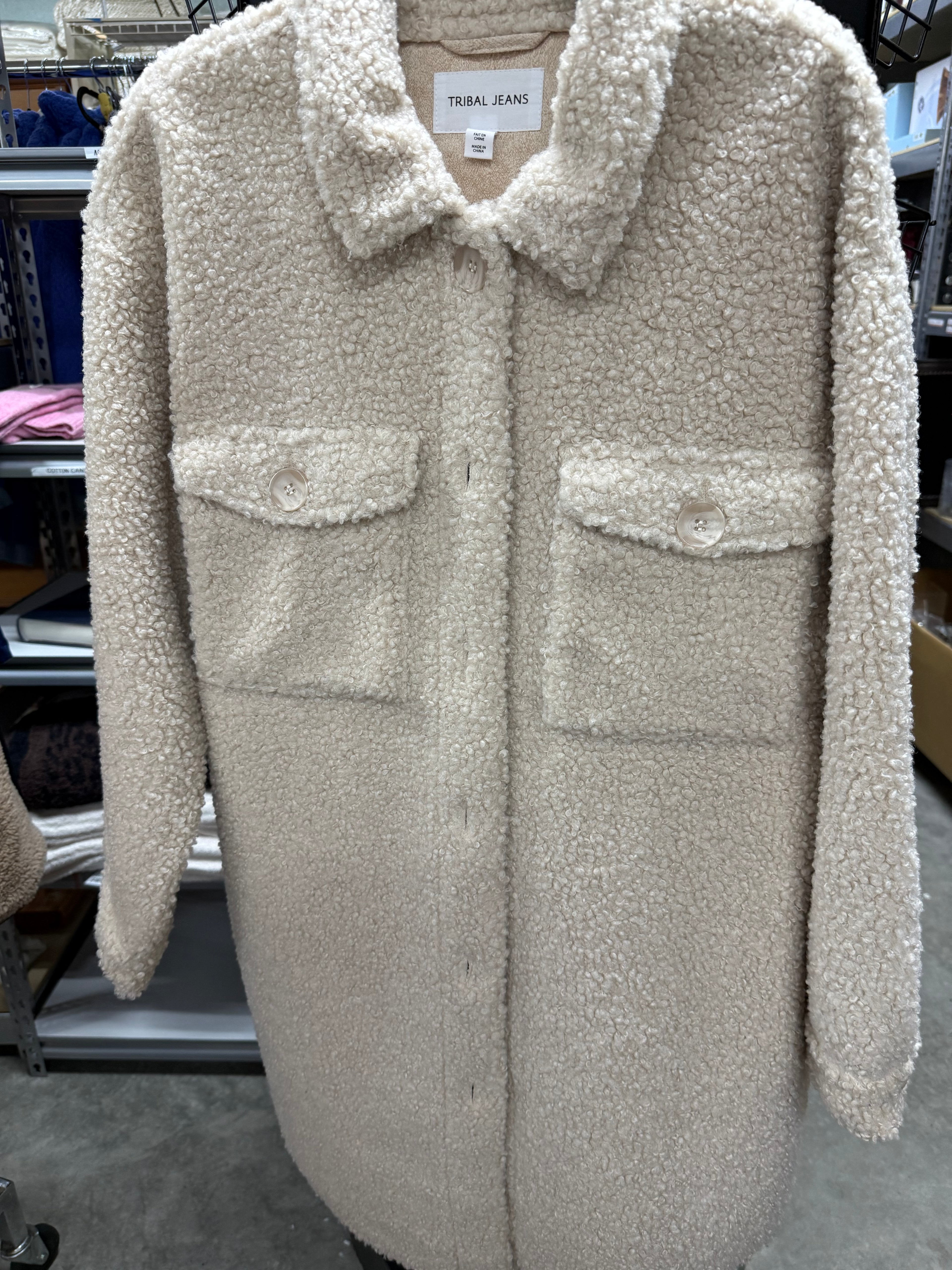 TRIBAL BONDED SHEARLING COAT