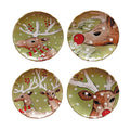 CASAFINA DEER FRIENDS SALAD/DESSERT GREEN