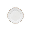 IMPRESSIONS SALAD PLATE WHITE W/ GOLD RIM