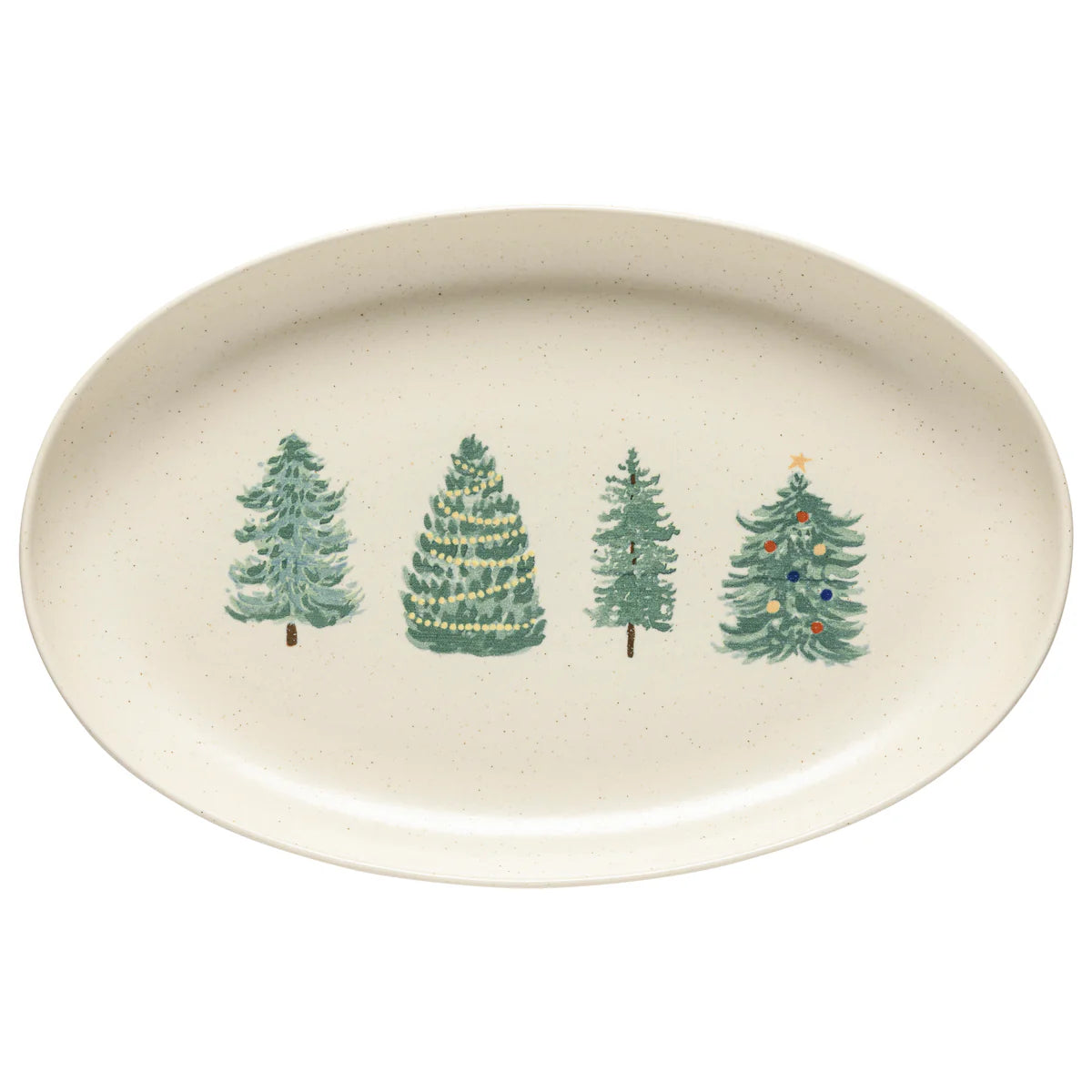 OVAL PLATTER 16" PACIFICA CHRISTMAS TREE