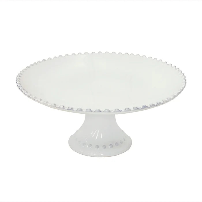FOOTED PLATE 11" PEARL - WHITE