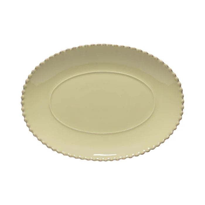 OVAL PLATTER PEARL 13" - LILY GREEN
