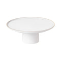 FOOTED PLATE GOLD RIM