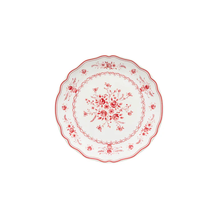 SALAD/DESSERT PLATE 8IN VILA - WHT-RED