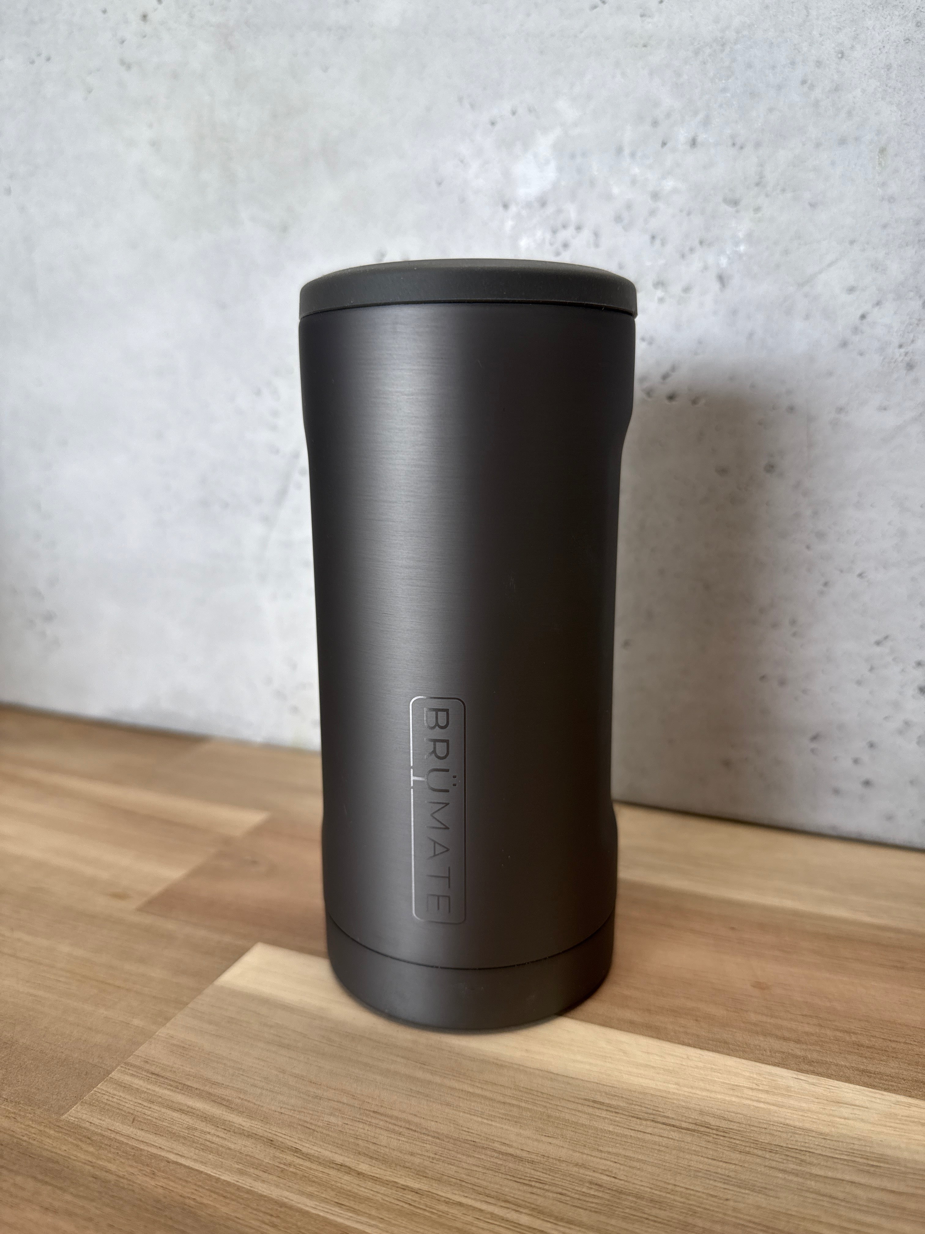 BRUMATE HOPSULATOR SLIM 12OZ  BLACK STAINLESS