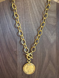 MARY GOLD COIN SM NECKLACE