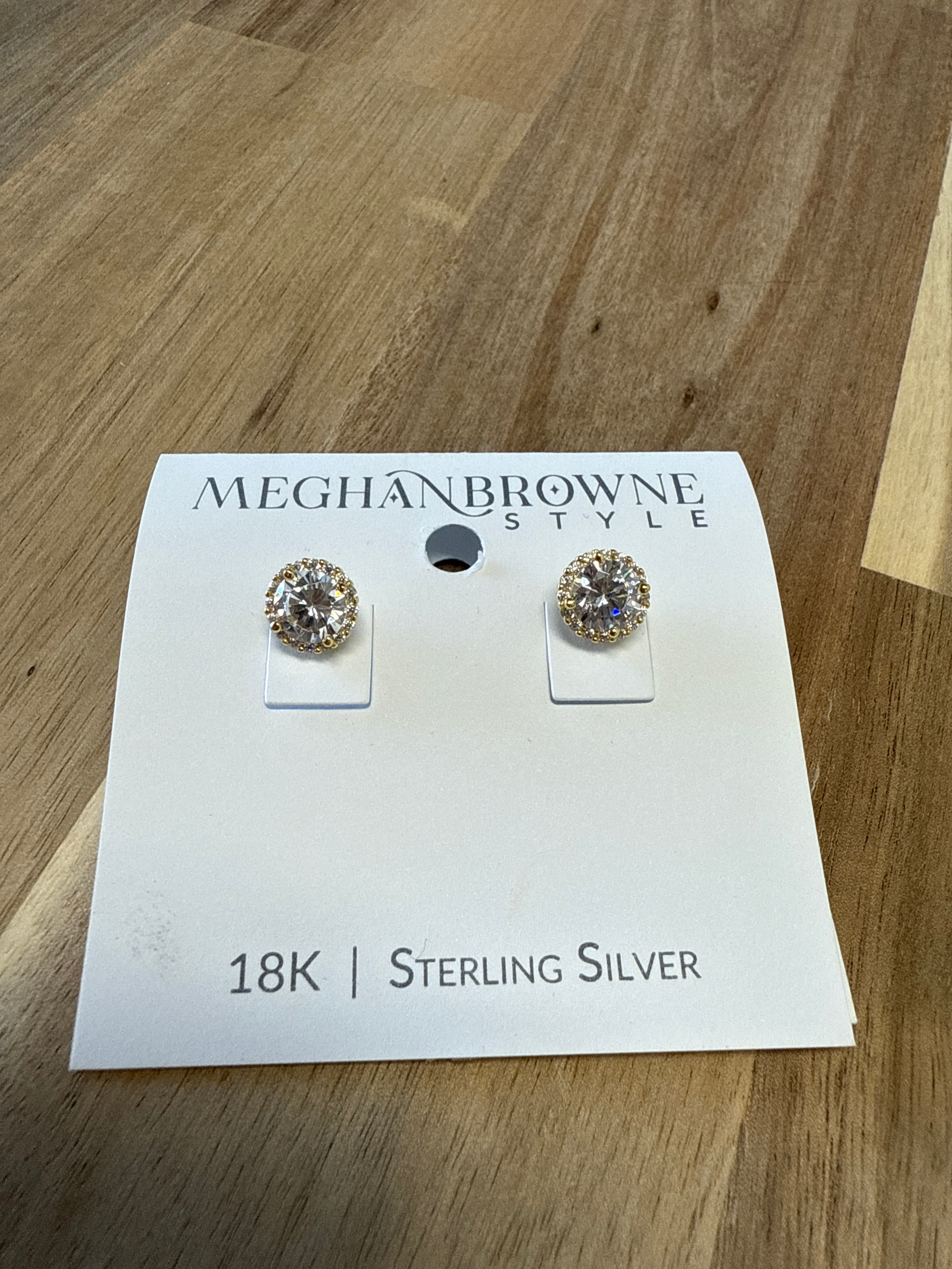 MEGHAN BROWNE 18K STEPHI GOLD EARRINGS