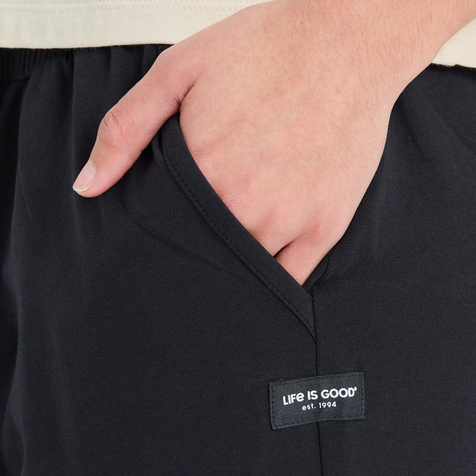 LIFE IS GOOD FLEX PANT BLACK - SIZE:LARGE