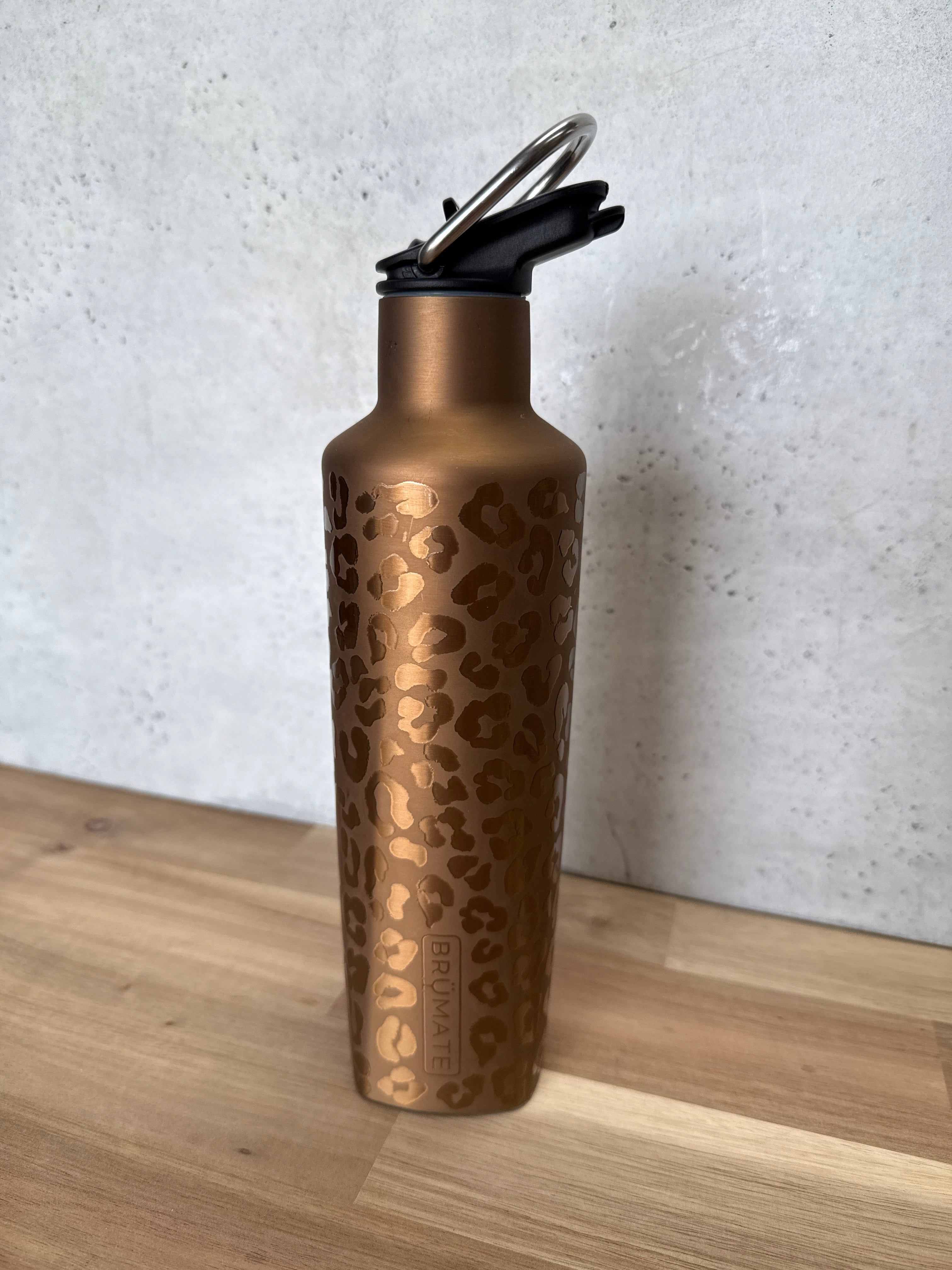 BRUMATE REHYDRATION BOTTLE MINI GOLD LEOPARD