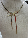SNAKE CHAIN BOW NECKLACE