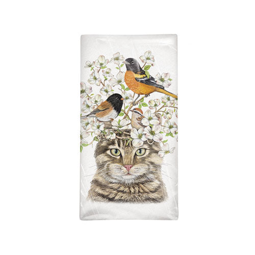 Cat Dogwood Bagged Towel