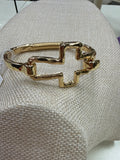 CROSS BANGLE BRACELET GOLD