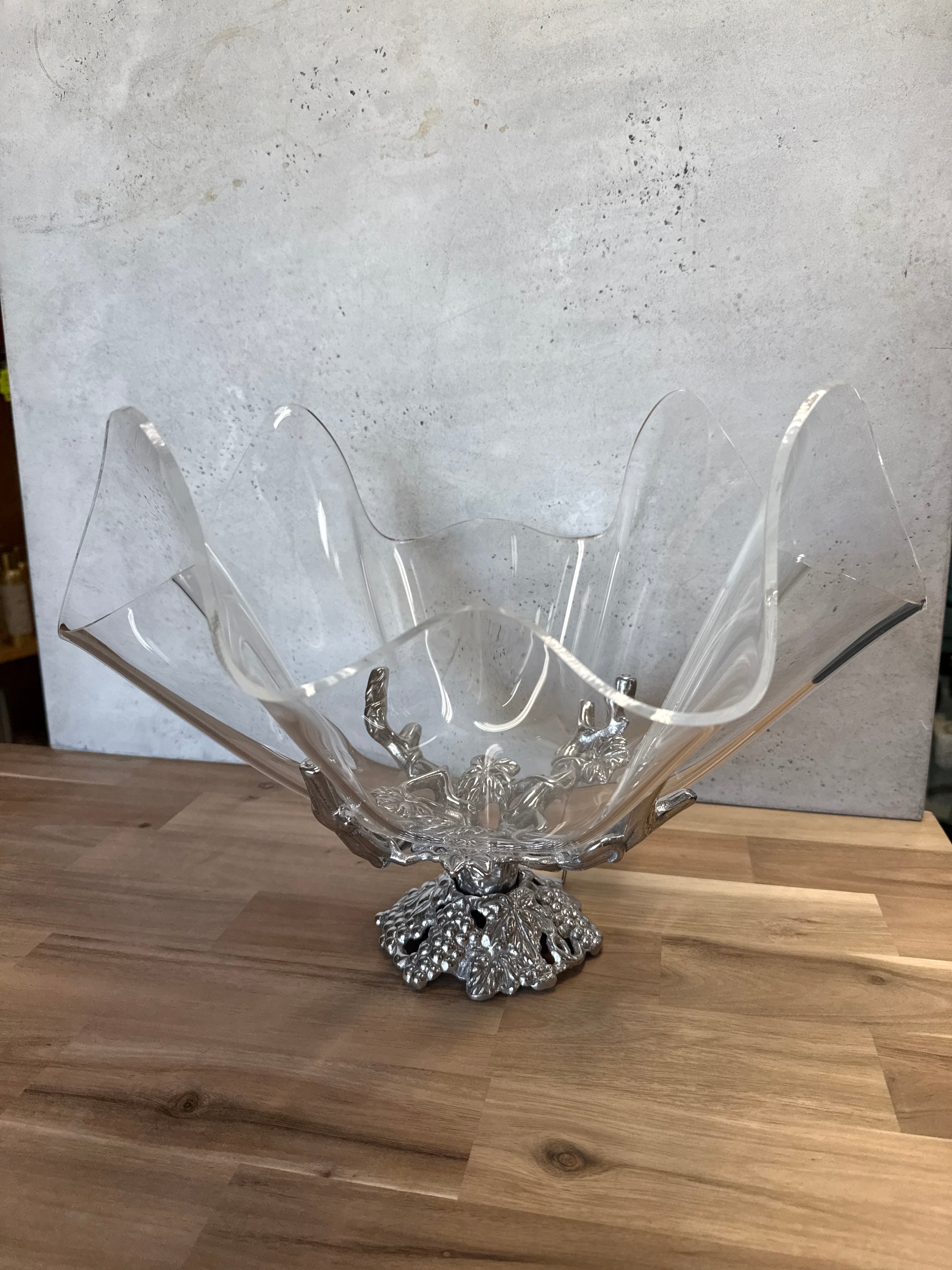 ARTHUR COURT GRAPEVINE STAND W/ACRYLIC BOWL