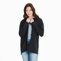 WOMEN'S SOLID CRUSHER-FLEX CARDIGAN - TRUE BLACK
